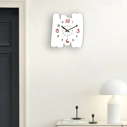 Paint Strokes Shaped Silent Wall Clock – Artistic Design