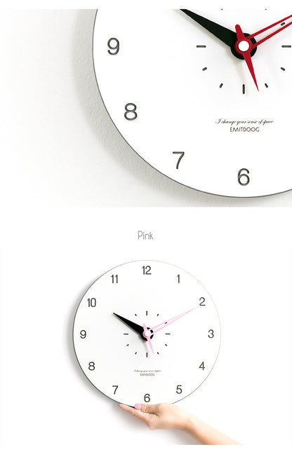 Minimalist Analog Silent White Wall Clock