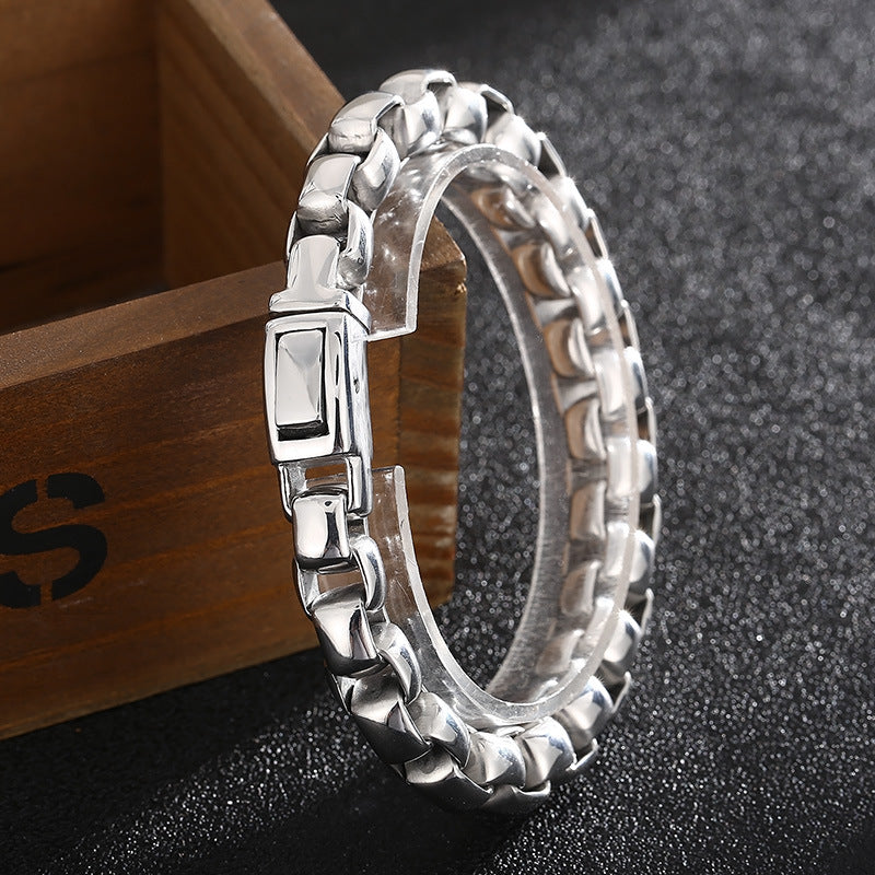 Chunky Box Chain Mens Bracelet 21cm