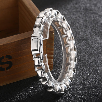 Chunky Box Chain Mens Bracelet 21cm