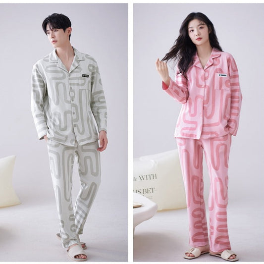 Long Sleeve Sleepwear for Men and Women 100% Cotton