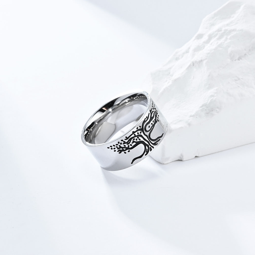 Custom Tree of Life Wedding Ring for Men