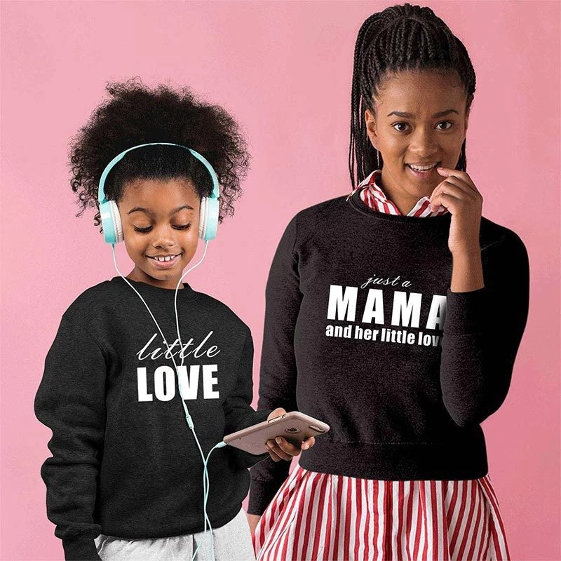 Mom and Daughter Pullover Long-sleeved Sweatshirts