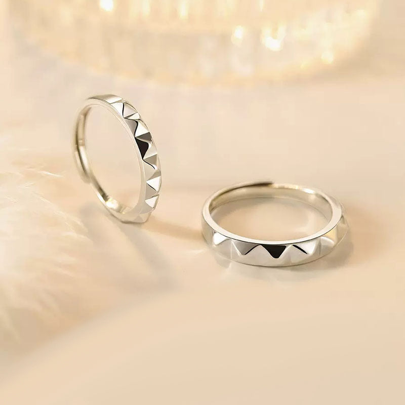 Engravable Tyndall Matching Promise Rings for Couples