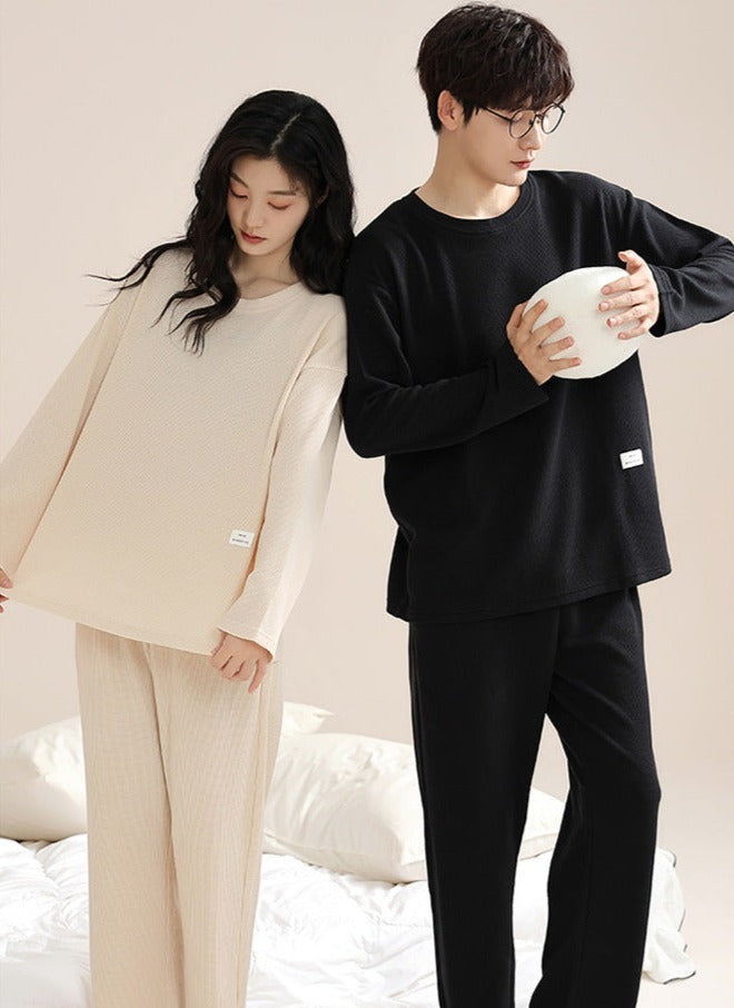 Pure Cotton Winter Pajamas Set for Men and Women