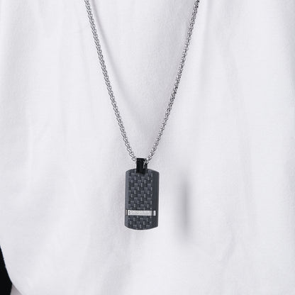 Engravable Military Pendant Mens Necklace