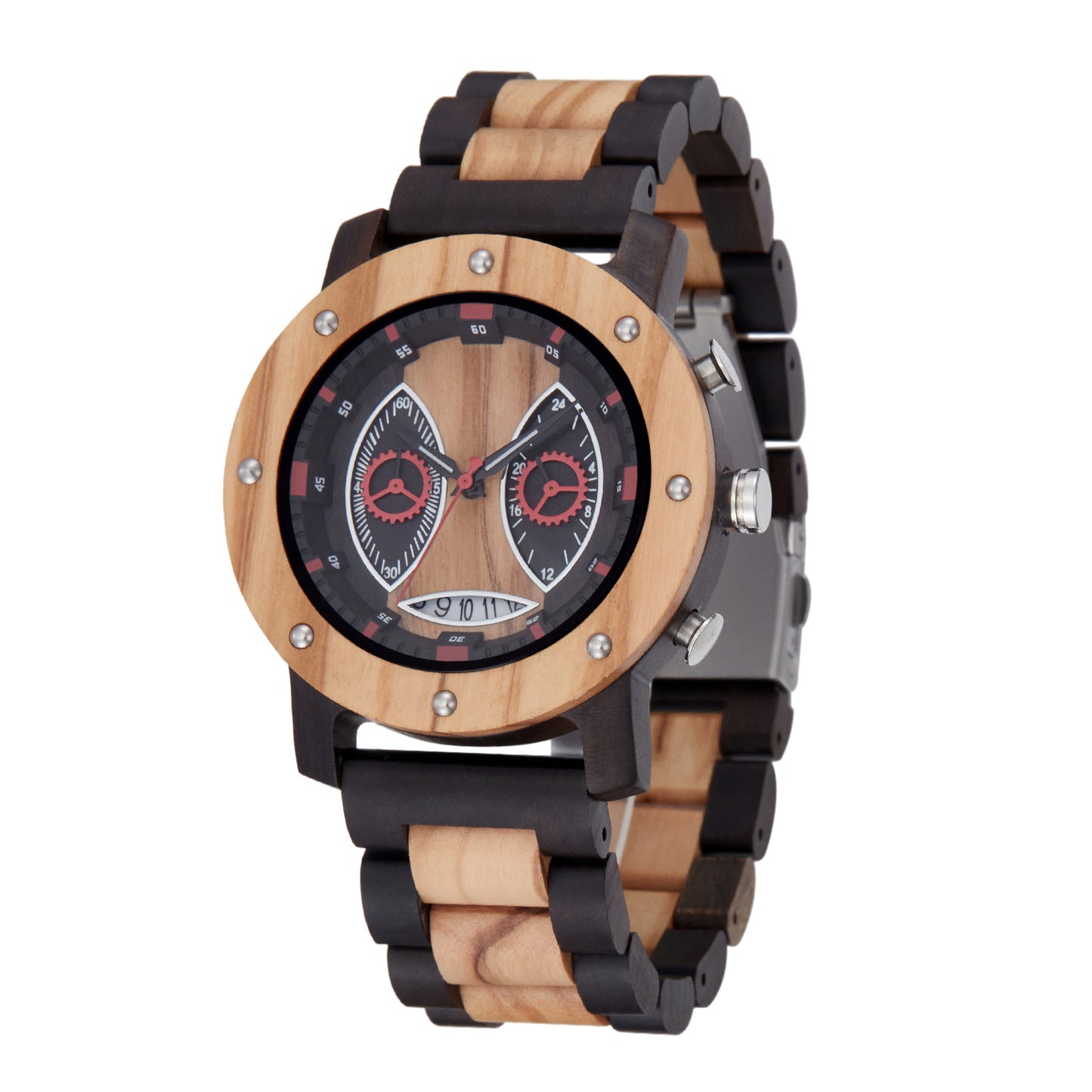 Custom Wood Mens Chronograph Watch