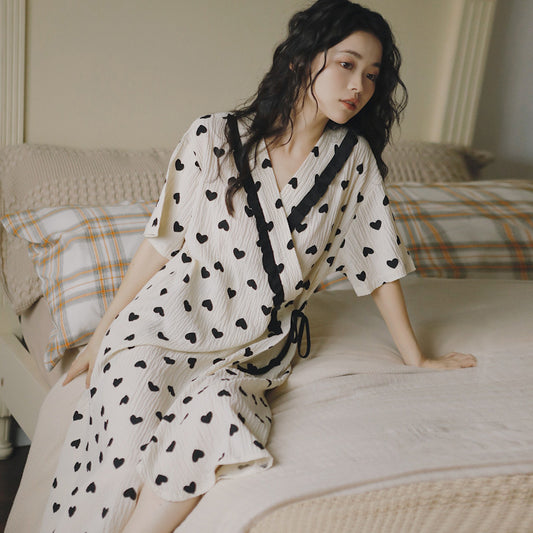 Hearts Pattern Pajamas Set