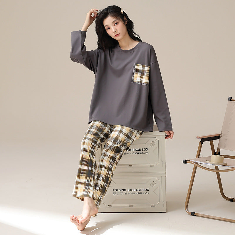Two-Piece Cotton Pajamas Set for Women - 100% Cotton
