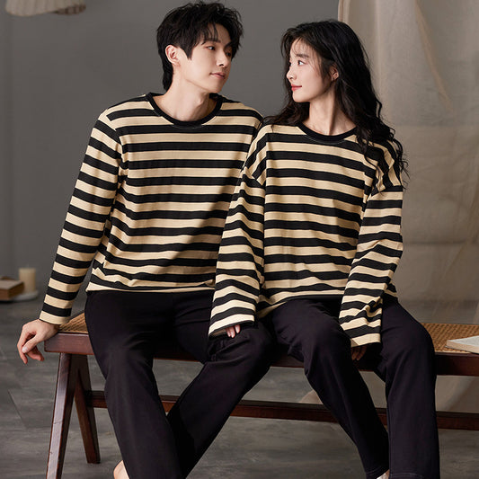 Striped Couples Pajamas Set - 100% Premium Cotton