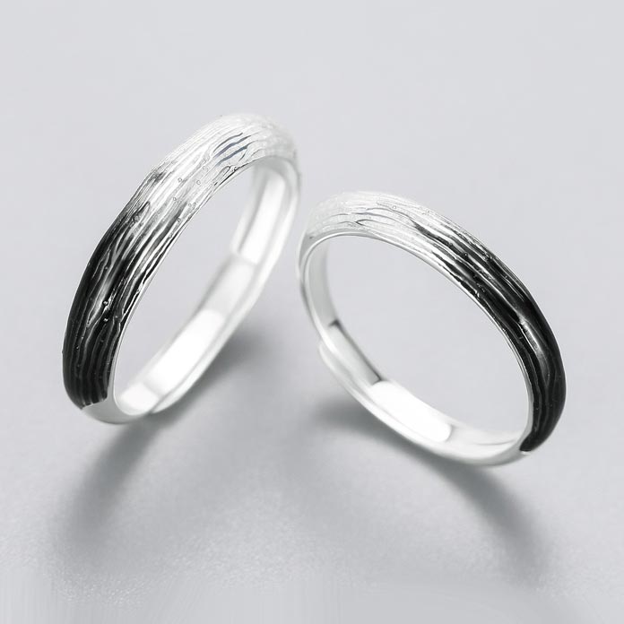 Two Tone Couple Promise Rings for 2