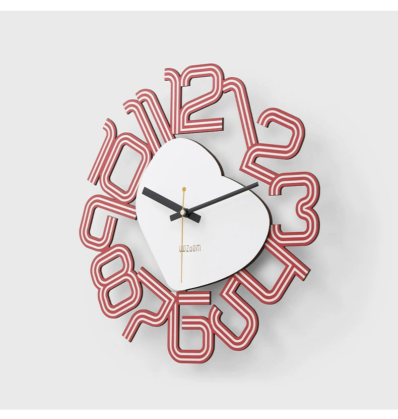 Odd Shaped Big Numbers Analog Silent Wall Clock