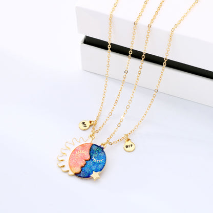 Sun and Moon Night Glow Friendship Necklaces Gift