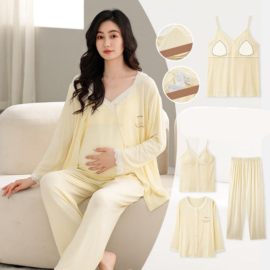 3-Piece Soft Sleepwear Pregnancy Lounge Set