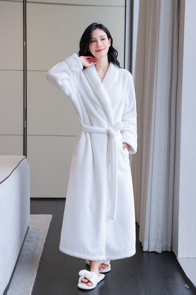 2-Piece Thickened Flannel Winter Robes for Couples