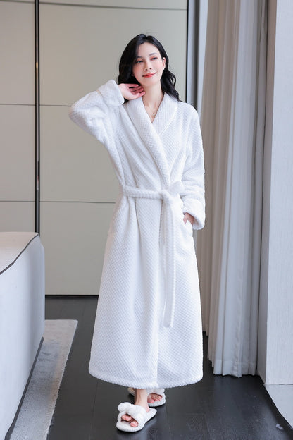 2-Piece Thickened Flannel Winter Robes for Couples