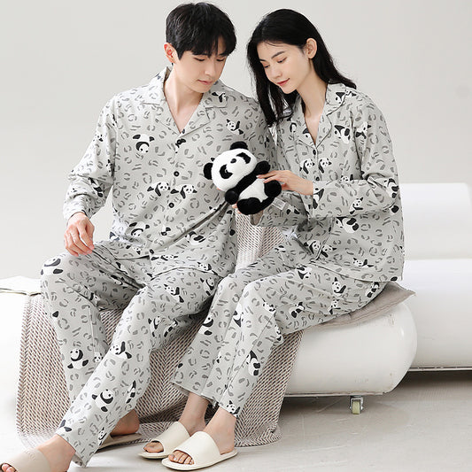 His and Hers Matching Panda Pajamas Set
