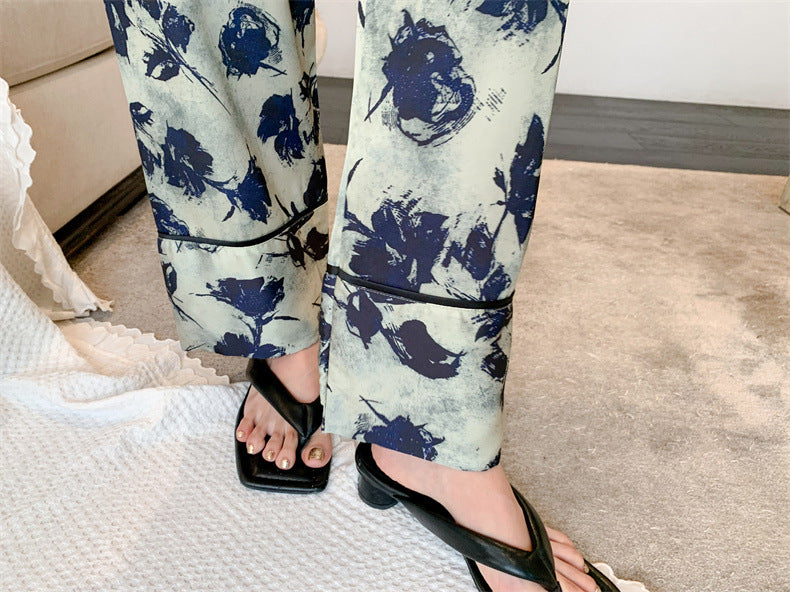 Elegant Floral Pajama Set for Women - Gullei