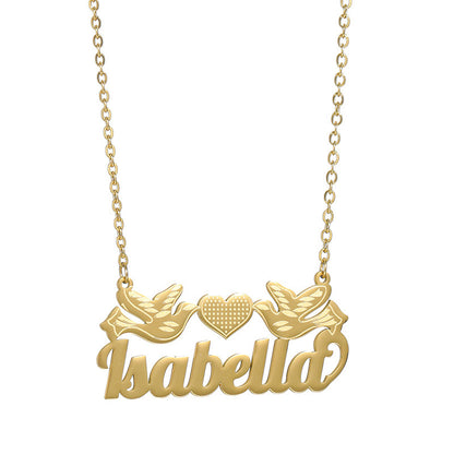 Love Birds Personal Name Necklace