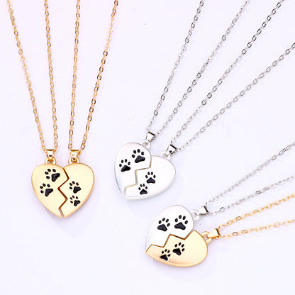 Cute Half Hearts Bff Friendship Necklaces Set