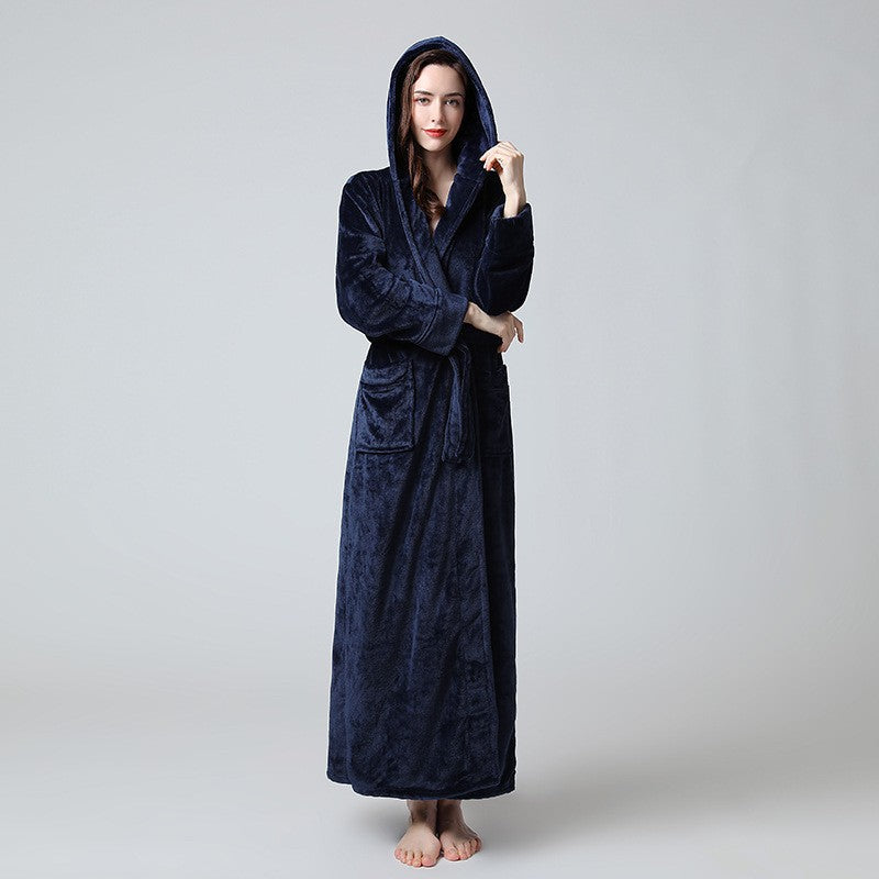 Hooded Flannel Matching Nightgown Set