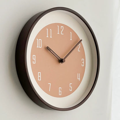 Minimalist Analog Round Wooden Wall Clock