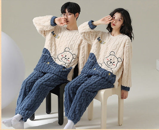 Winter Holiday Matching Pajamas Set for Couples