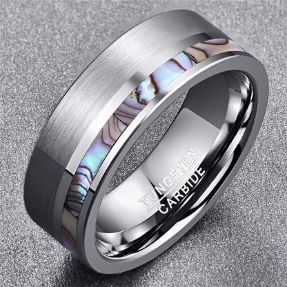 Custom Name Mens Wedding Band Tungsten