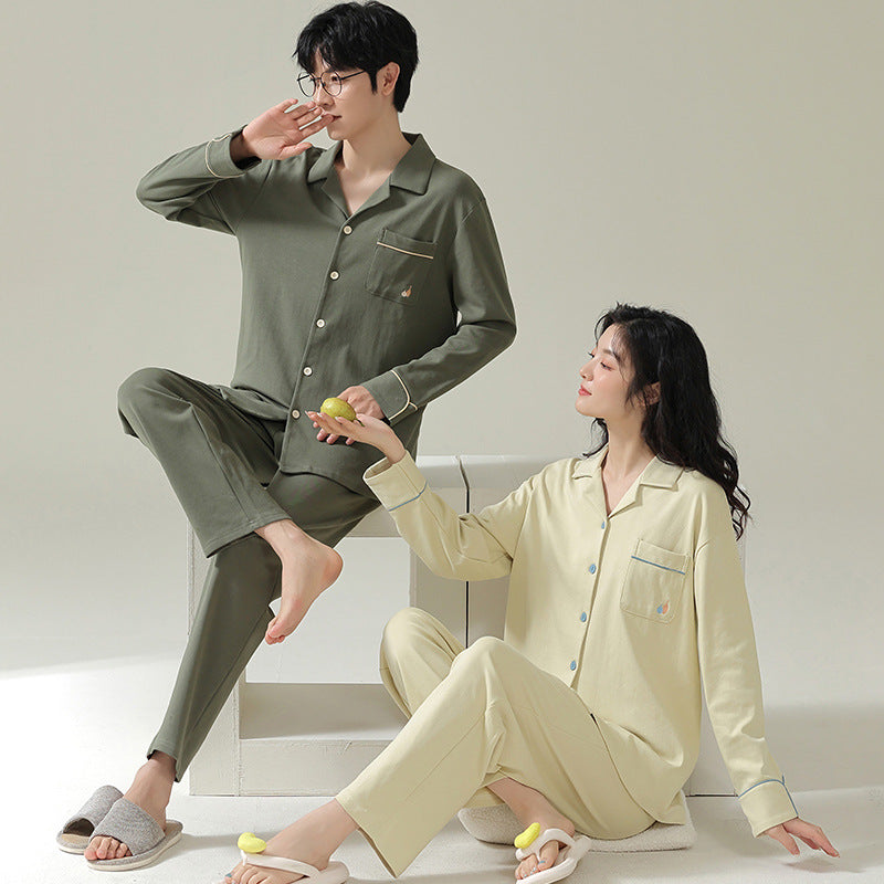 Matching Couple Pajamas Pure Cotton Set