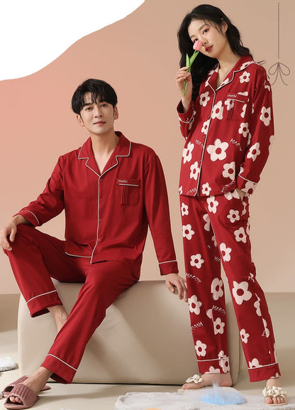 Couples Matching Pajamas Set for Bride and Groom