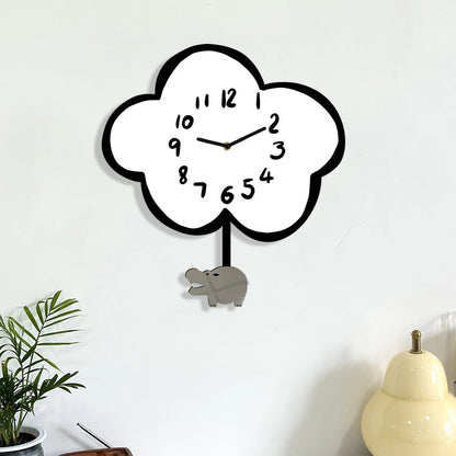 Cute Animals Silent Pendulum Clock for Kids Bedroom – Playful & Charming Design