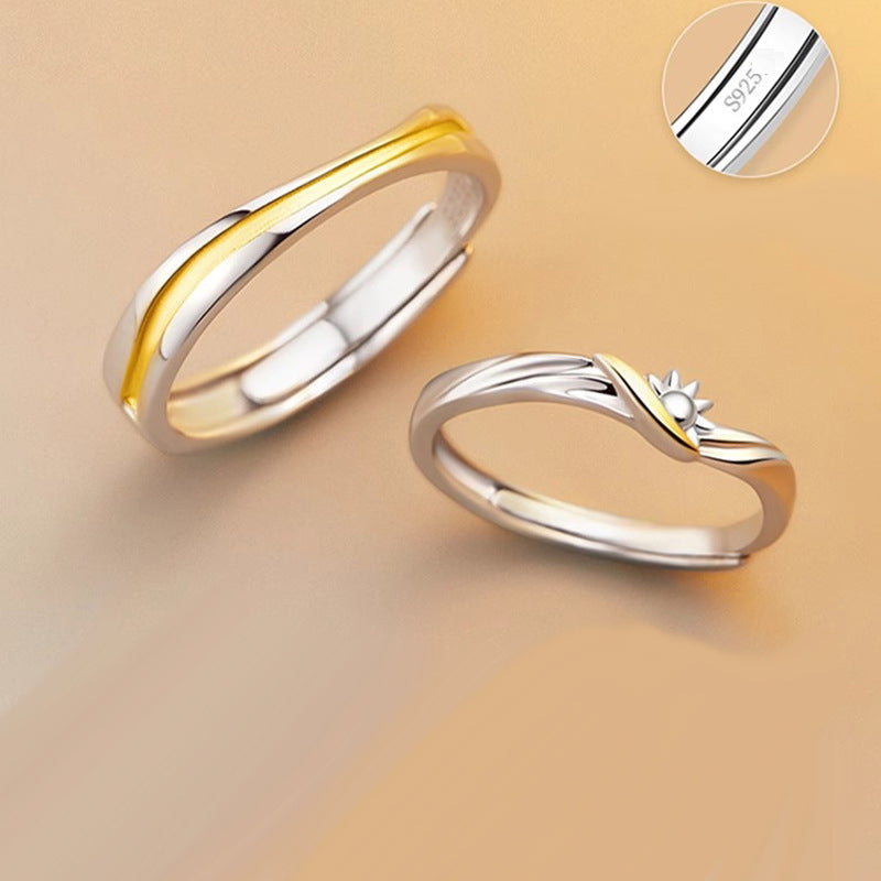 Custom Sunset Promise Rings Matching Set