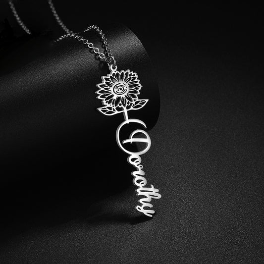 Gullei™ Sunflower Personal Name Necklace