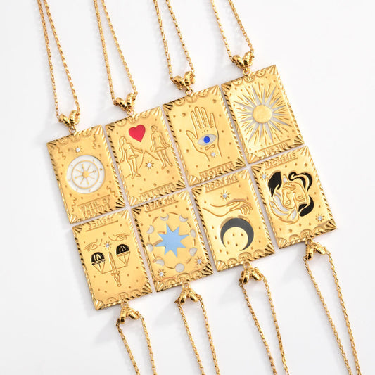 Custom Tarot Card Pendant Necklace for Women