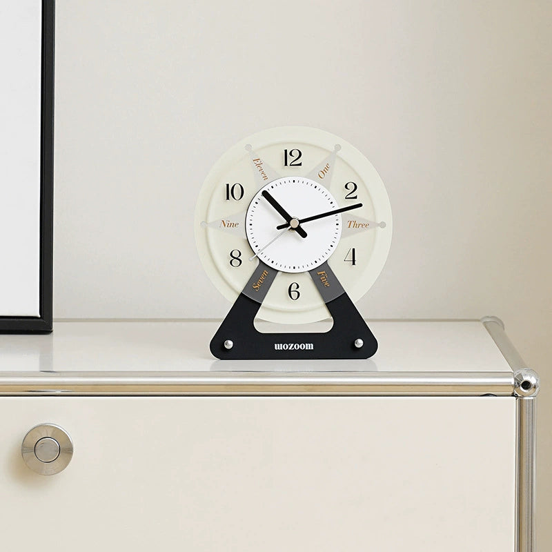 Blue Splatter Silent Acrylic Table Clock