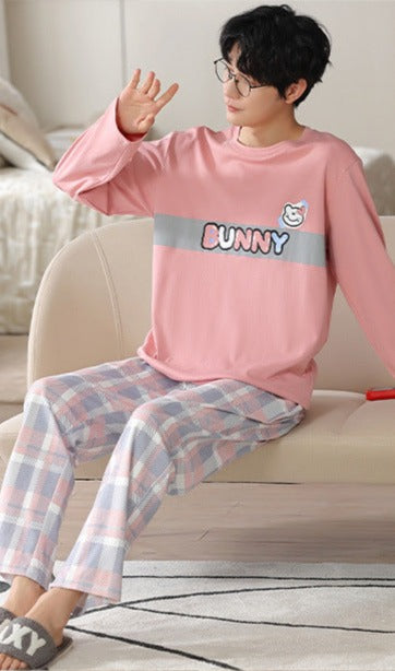 Cute Bunny Matching PJs Couple Sleepwear Set for 2 Gullei