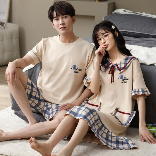 "I Love You" Cute Collar Couple's Set