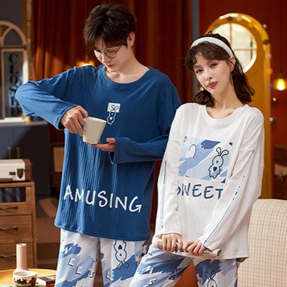 Funky Couples Pajamas Set Pure Cotton