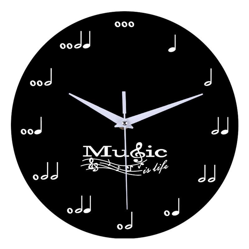 Music Notes Wall Décor Silent Circular Clock – Artistic and Stylish Design
