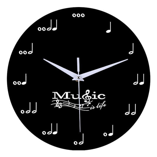 Music Notes Wall Décor Silent Circular Clock – Artistic and Stylish Design