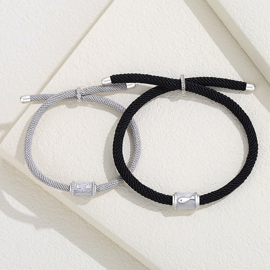 Matching Cat and Fish Bracelets Gift Set for Couples