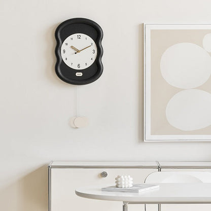 Long Minimalist Analog Silent Wall Clock