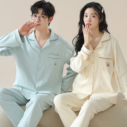 His and Hers Pure Cotton Pajamas Set