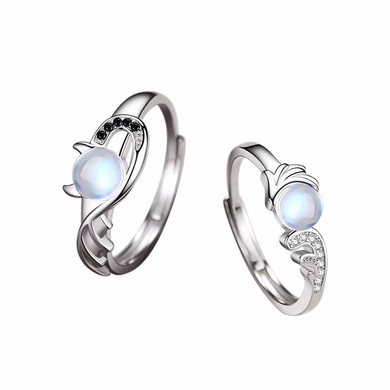 Angel and Devil Promise Rings for Girlfriend and Boyfriend Gullei.com