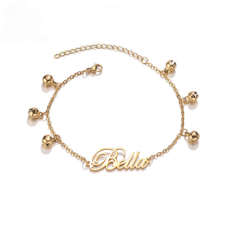 Bell Charms Name Bracelet