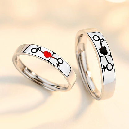 Custom Matching Hearts Promise Rings for Him and Her