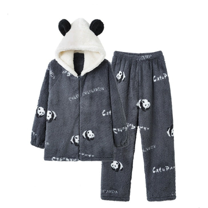 Panda Matching Hoodie Pajamas Set for Couples