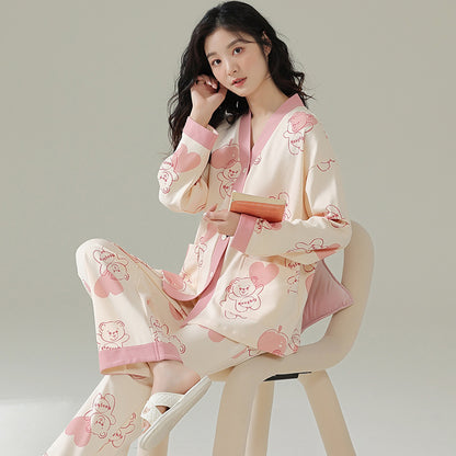 Long Sleeve Women Pajamas Loungewear Set