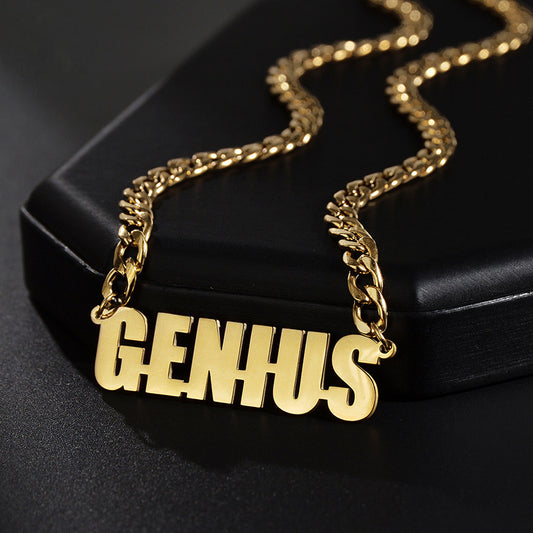 Gullei™ Personal Big Name Thick Chain Necklace