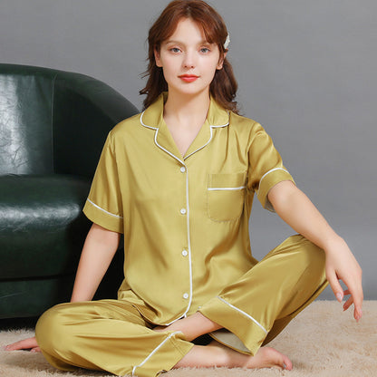 Matching Couple Silk Nightwear Pajamas Set